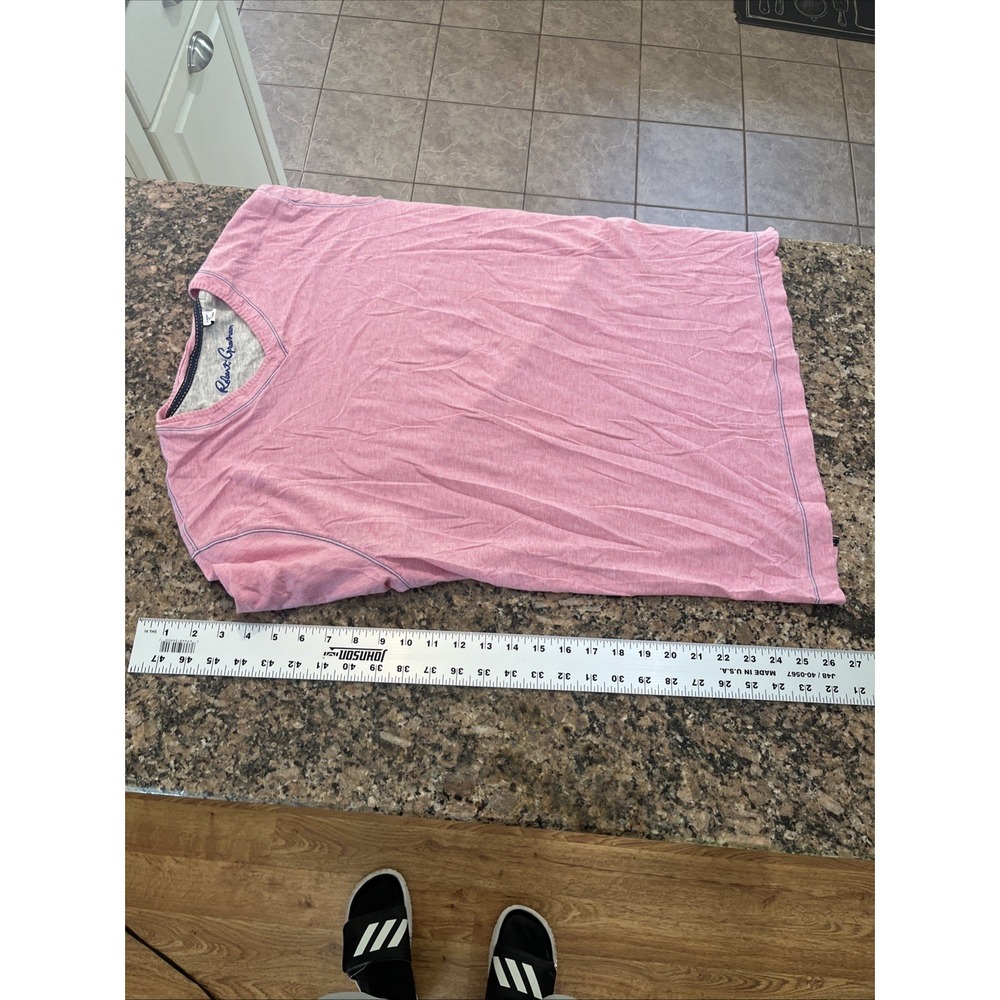 Robert Graham T-shirt Pink/Blue Lettering Size Large - Picture 5 of 5